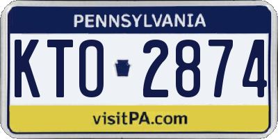 PA license plate KTO2874