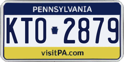 PA license plate KTO2879