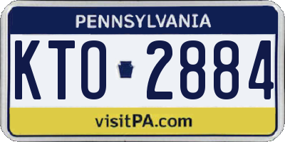 PA license plate KTO2884