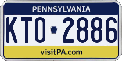 PA license plate KTO2886
