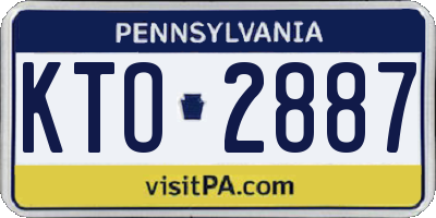 PA license plate KTO2887