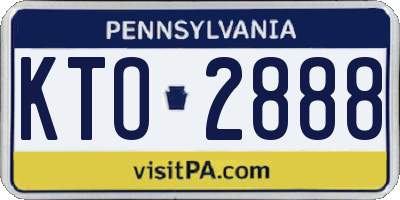PA license plate KTO2888