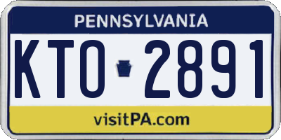 PA license plate KTO2891