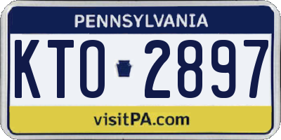 PA license plate KTO2897