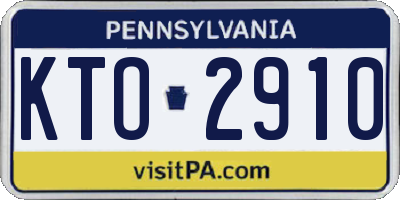 PA license plate KTO2910