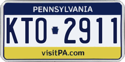 PA license plate KTO2911