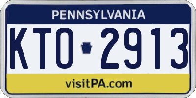 PA license plate KTO2913