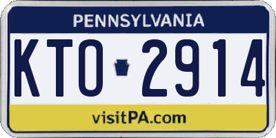 PA license plate KTO2914