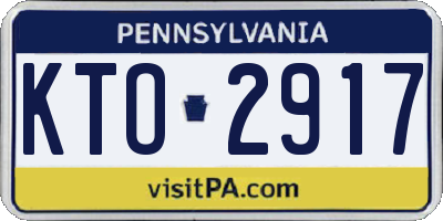 PA license plate KTO2917