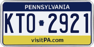 PA license plate KTO2921