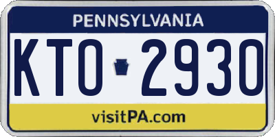 PA license plate KTO2930