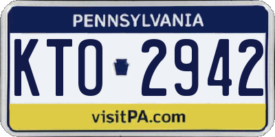 PA license plate KTO2942