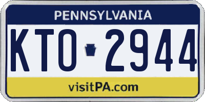 PA license plate KTO2944