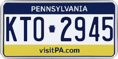 PA license plate KTO2945