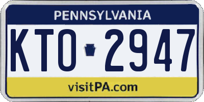 PA license plate KTO2947