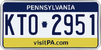 PA license plate KTO2951