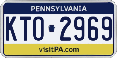 PA license plate KTO2969
