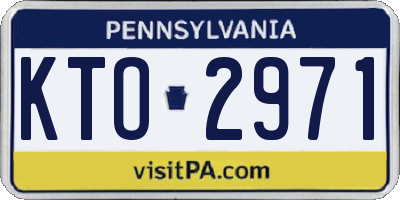 PA license plate KTO2971