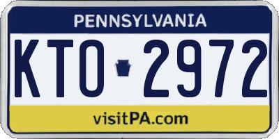 PA license plate KTO2972