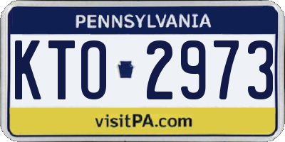 PA license plate KTO2973