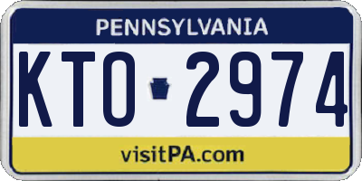 PA license plate KTO2974