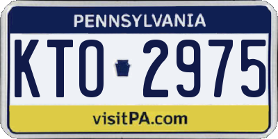 PA license plate KTO2975