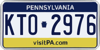 PA license plate KTO2976