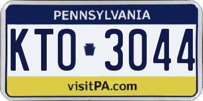 PA license plate KTO3044