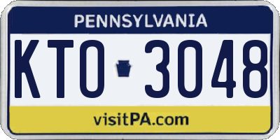 PA license plate KTO3048