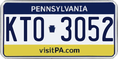 PA license plate KTO3052