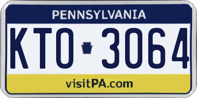 PA license plate KTO3064