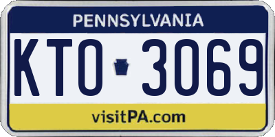 PA license plate KTO3069