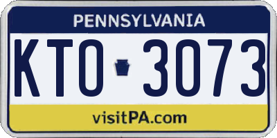 PA license plate KTO3073