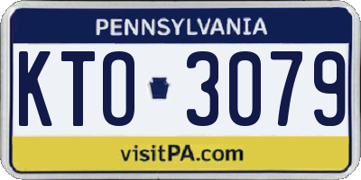 PA license plate KTO3079