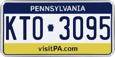 PA license plate KTO3095