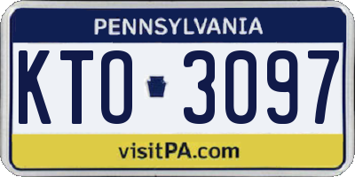 PA license plate KTO3097