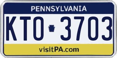 PA license plate KTO3703