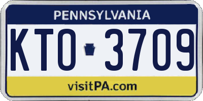PA license plate KTO3709