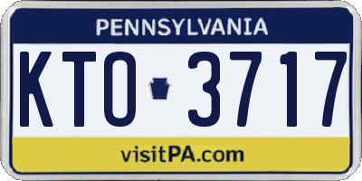 PA license plate KTO3717