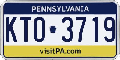 PA license plate KTO3719