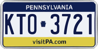 PA license plate KTO3721