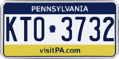 PA license plate KTO3732