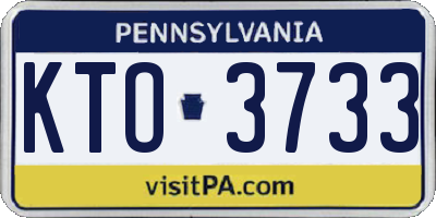 PA license plate KTO3733