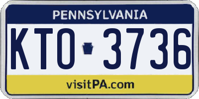 PA license plate KTO3736