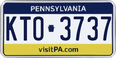 PA license plate KTO3737