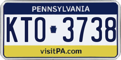 PA license plate KTO3738