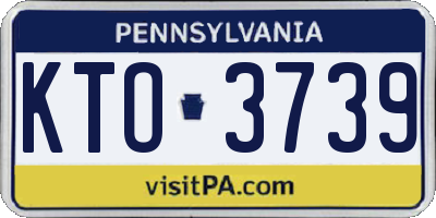 PA license plate KTO3739