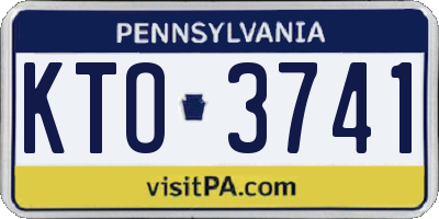 PA license plate KTO3741