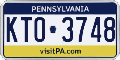 PA license plate KTO3748