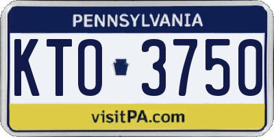 PA license plate KTO3750